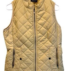 FUINLOTH | Tan Quilted Ladies Vest | M